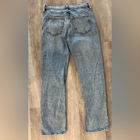 GAP Sky High 90s Loose Jeans Distressed Light Wash High Rise - Picture 3 of 4
